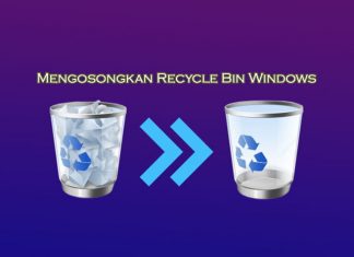 cara mengosongkan recycle bin di Laptop Windows 10 8 7