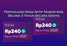 Cara perpanjang masa aktif nomor kartu Axis secara gratis