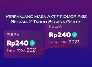 Cara perpanjang masa aktif nomor kartu Axis secara gratis