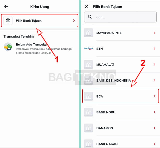 Cara mentrasfer saldo aplikasi LinkAja ke rekening bank