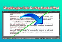 Cara menghilankan garis keriting merang di Microsoft Word