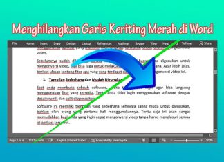 Cara menghilankan garis keriting merang di Microsoft Word