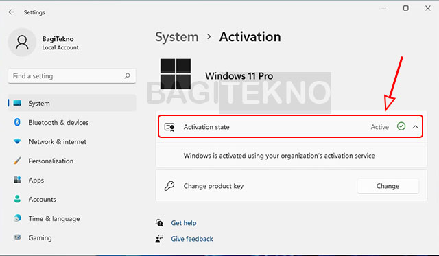 cek status aktivasi Windows 11