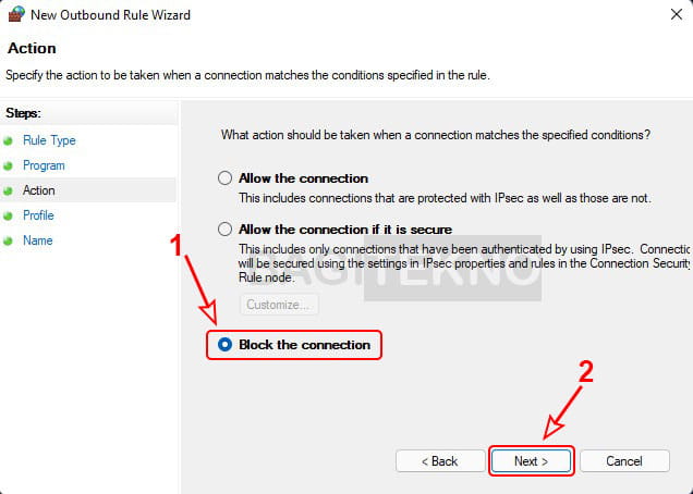 Memblokir koneksi internet lewat Windows Firewall