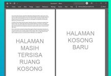 cara membuat halaman kosong baru di Microsoft Word