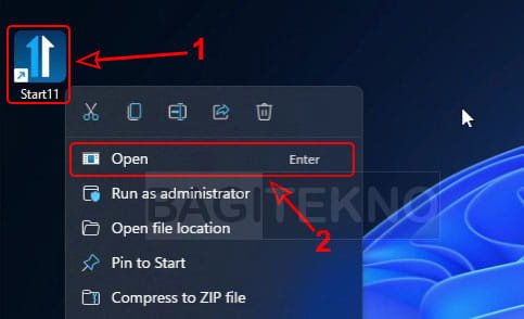 Jalankan file Stardock Start11