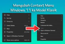 cara mengembalikan menu klik kanan Windows 11 ke model lama