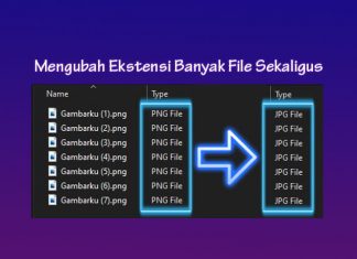 Cara mengubah ekstensi banyak file sekaligus