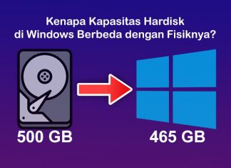 Kenapa kapasitas harddisk tidak sesuai dengan aslinya