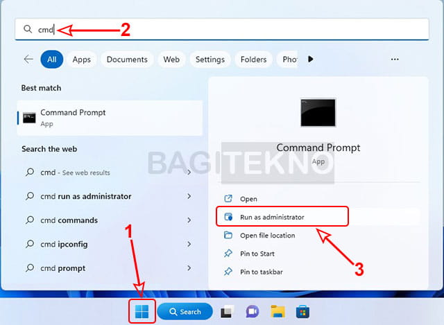 cara menjalankan CMD sebagai administrator