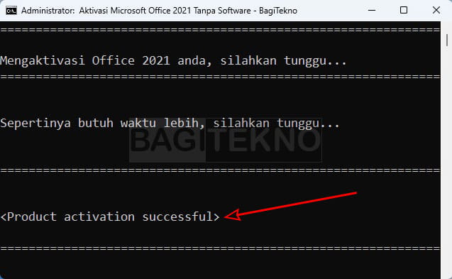 cara mengaktifkan Office 2021 pakai CMD