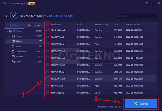 memulihkan data menggunakan itop data recovery