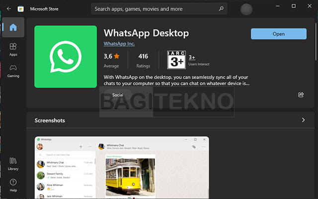 install WhatsApp Desktop di Laptop