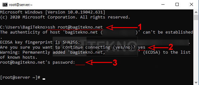 cara mengakses ssh di windows 10 / 11 dengan cmd