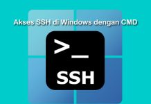 cara akses ssh di widows dengan menggunakan cmd