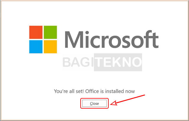 office 2021 sudah selesai terinstall