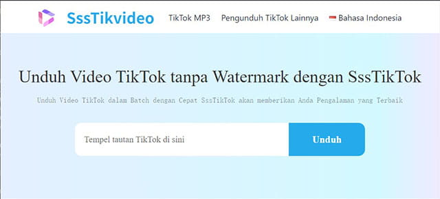 situs web download video TikTok secara gratis tanpa watermark
