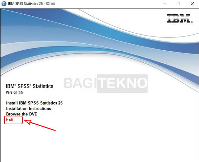 Menutup jendela setup SPSS 26