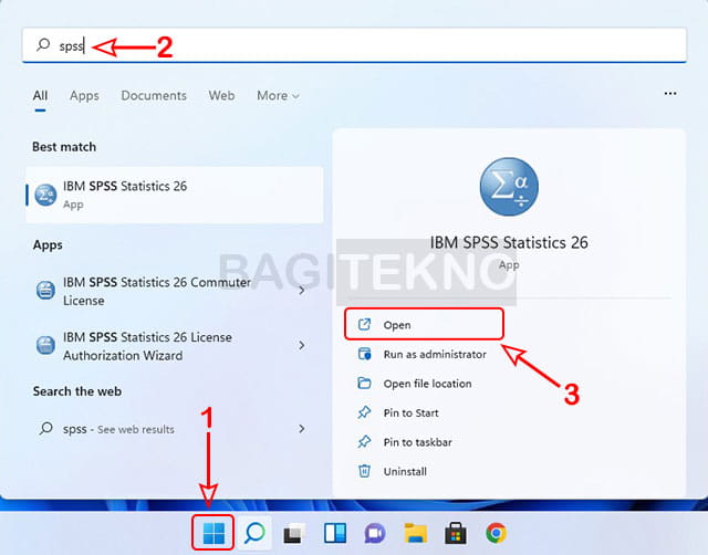 cara membuka aplikasi SPSS 26