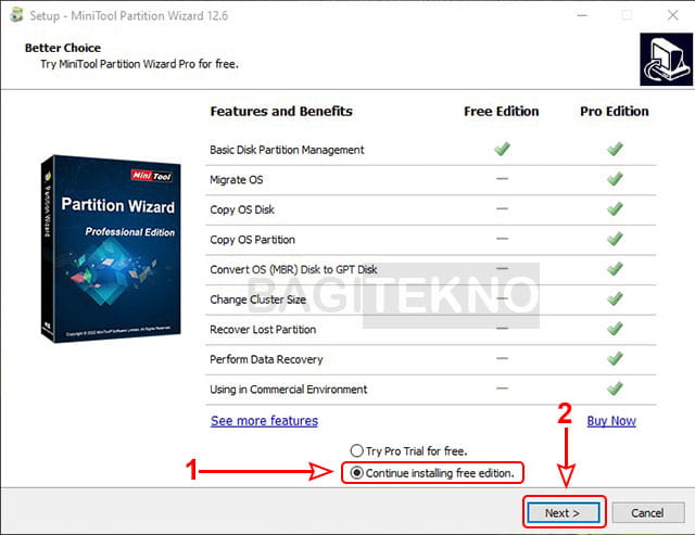 cara menginstall minitool partition wizard free edition