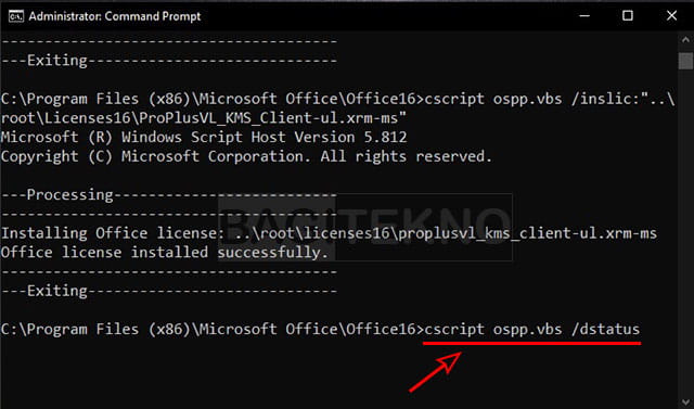 cara menghilangkan enter your product key menggunakan CMD