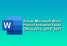 cara mengatasi ms word product activation failed office 2016 2019 2021