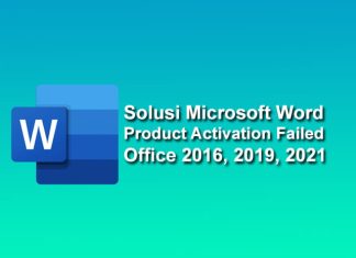 cara mengatasi ms word product activation failed office 2016 2019 2021