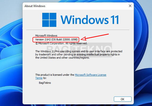 cara melihat versi Windows 11 yang digunakan