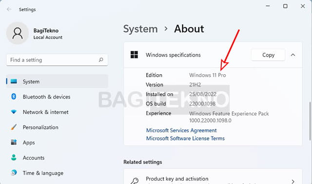 cara melihat jenis Windows 11