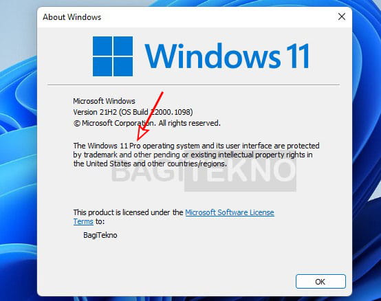 cara melihat edisi Windows 11