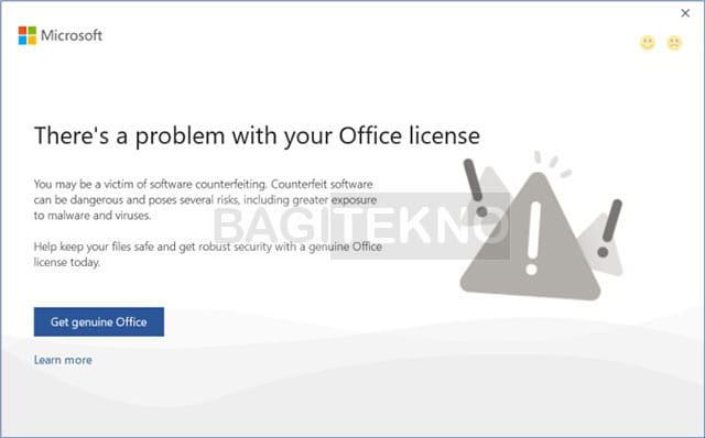 Office yang bajakan muncul get genuine office
