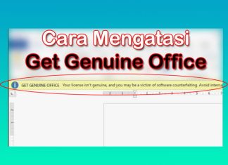 cara menghilangkan get genuine Office 2016, 2019, 2021