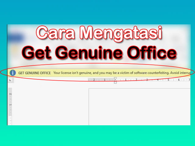 Cara Mengatasi / Menghilangkan Get Genuine Office 2016 2019 2021