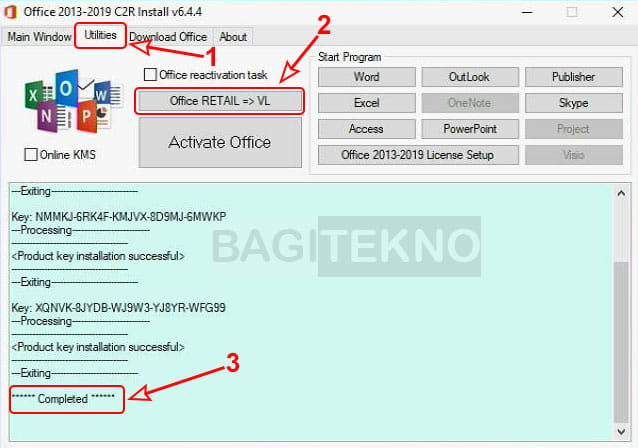 cara konversi Office 2019 Retail ke Volume license agar aktivasi bisa dilakukan