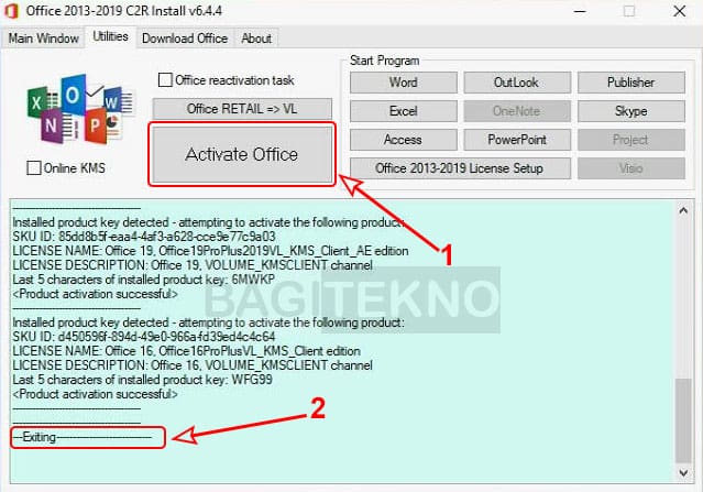 cara aktivasi microsoft Office 2013 2016 2019 menggunakan KMS Office