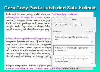 cara copy paste lebih dari satu kata, kalimat, atau paragraf di Windows 11