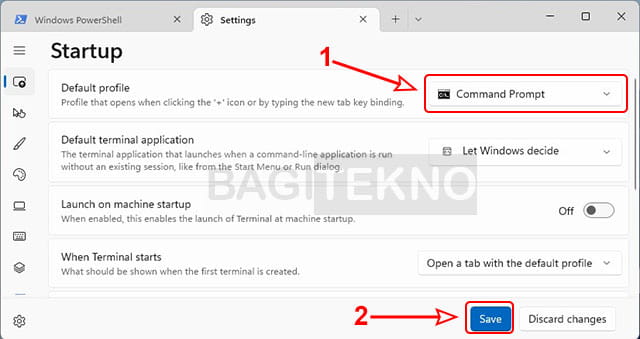 Cara menjadikan CMD sebagai default pada Terminal