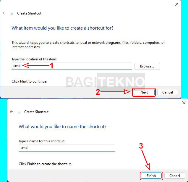 cara membuka shortcut Desktop CMD di Windows 11