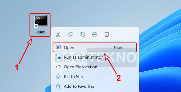 Cara membuka CMD di Laptop Windows 11 menggunakan shortcut Desktop
