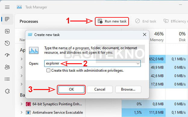 cara membuka File Explorer di Windows 11 melalui Task Manager