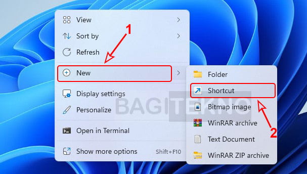 cara membuat shortcut Desktop Windows 11