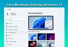 cara membuka setting Windows 11