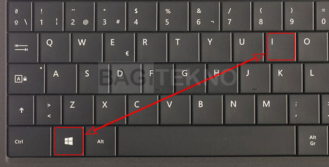 cara membuka settings menggunakan shortcut keyboard