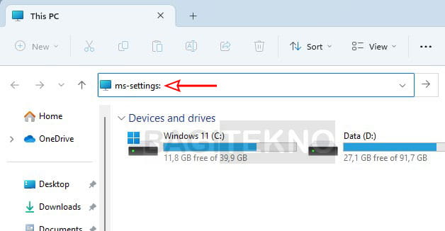 cara membuka settings Windows 11 melalui File Explorer