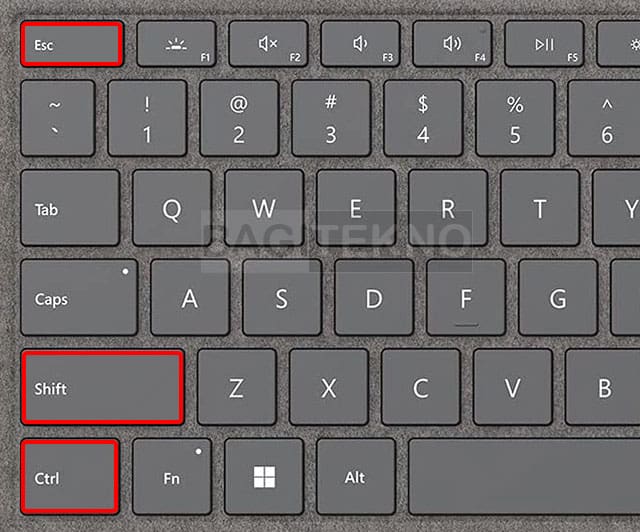 cara membuka Task Manager menggunakan shortcut Keyboard