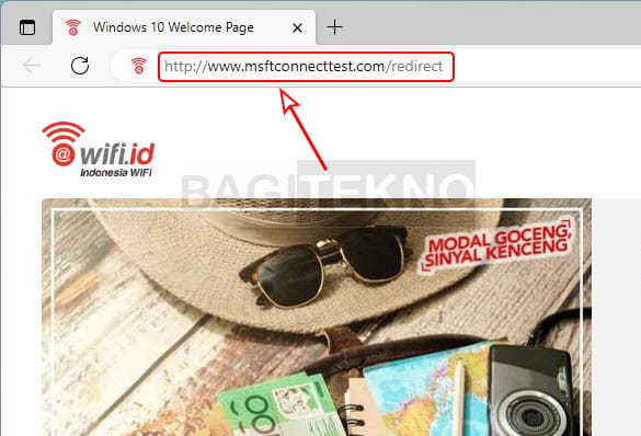 cara memunculkan halaman login jaringan WiFi ID