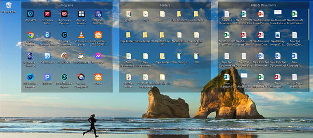 cara mengelompokkan icon Desktop menggunakan iTop Easy Desktop