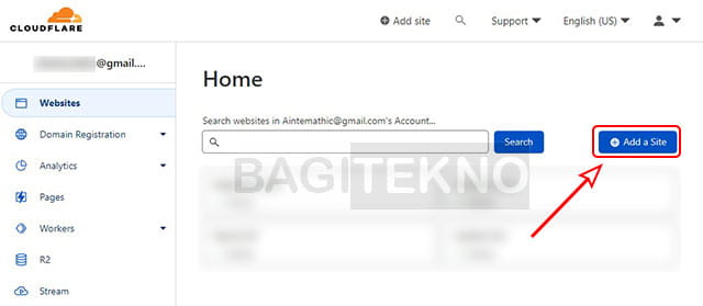 cara menambahkan domain di cloudflare