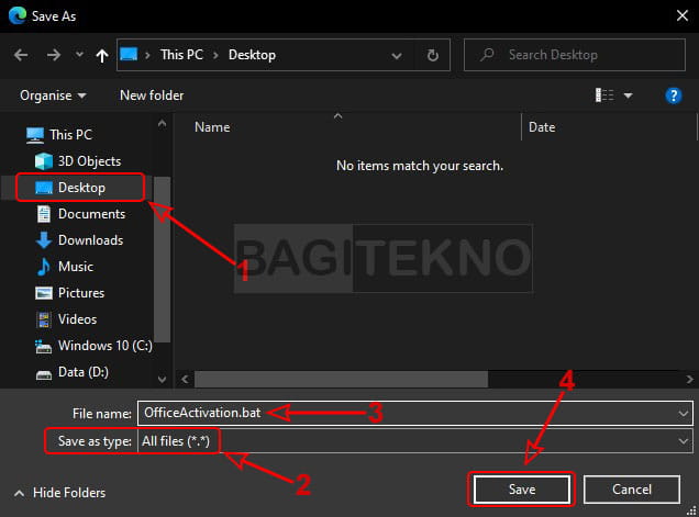 membuat file batch untuk aktivasi Microsoft Office