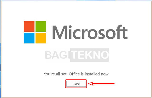 Microsoft Office 2021 sudah berhasil terinstall